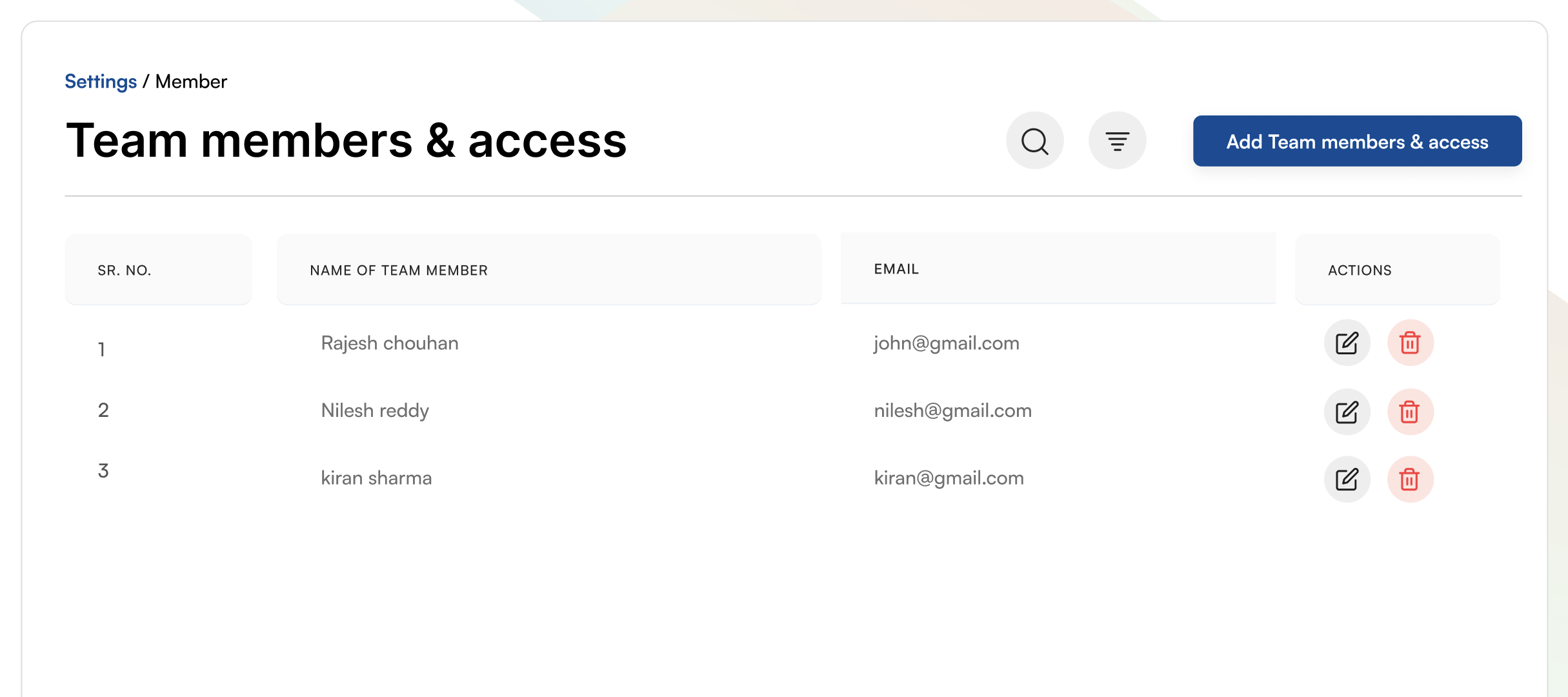 Team Management & Access Control